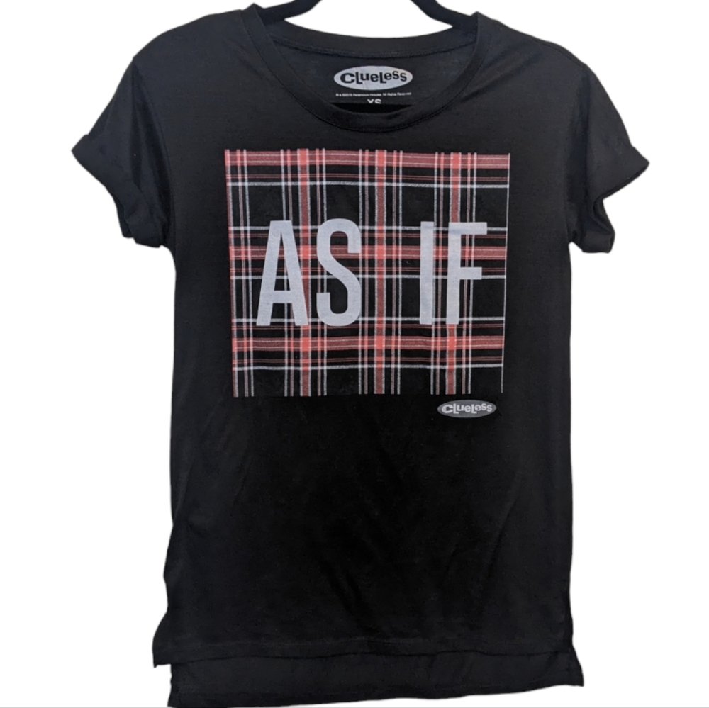 Clueless "As If" Movie Plaid Graphic T-Shirt 🖤✨